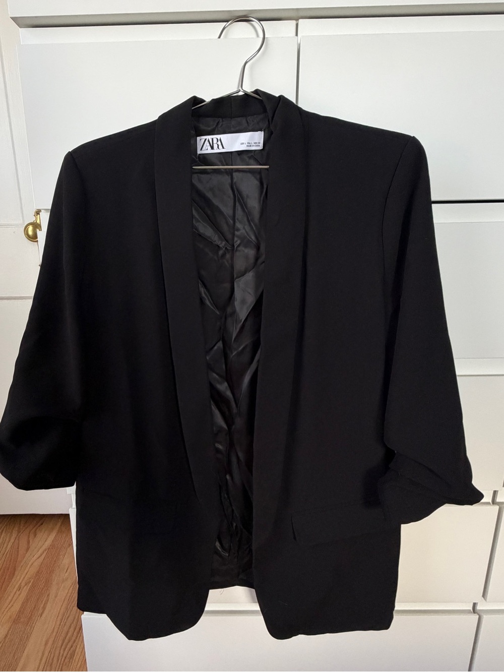 ZARA Black Open-Front Women's Blazer